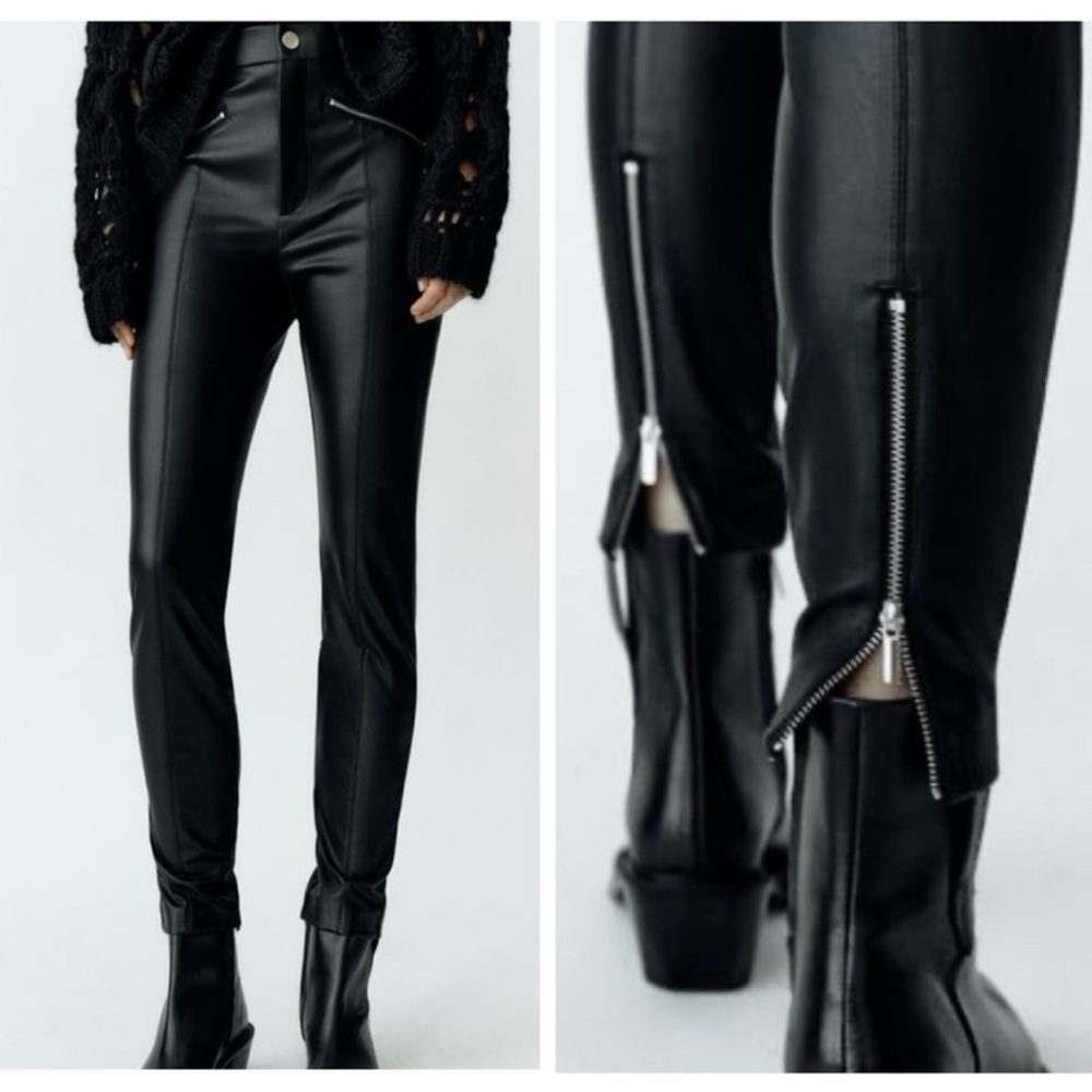 ZARA biker style high rise leggings